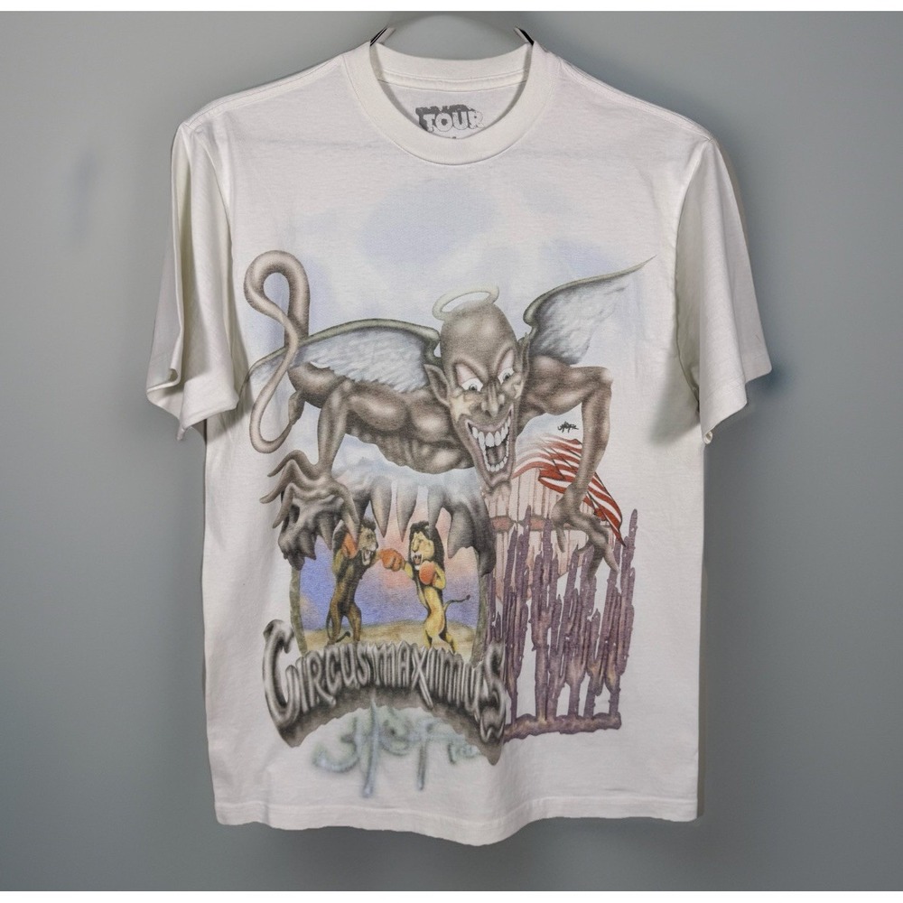 Travis Scott Circus Maximus Tour 2023 T-Shirt Medium White Graphic‎ Concert Tee